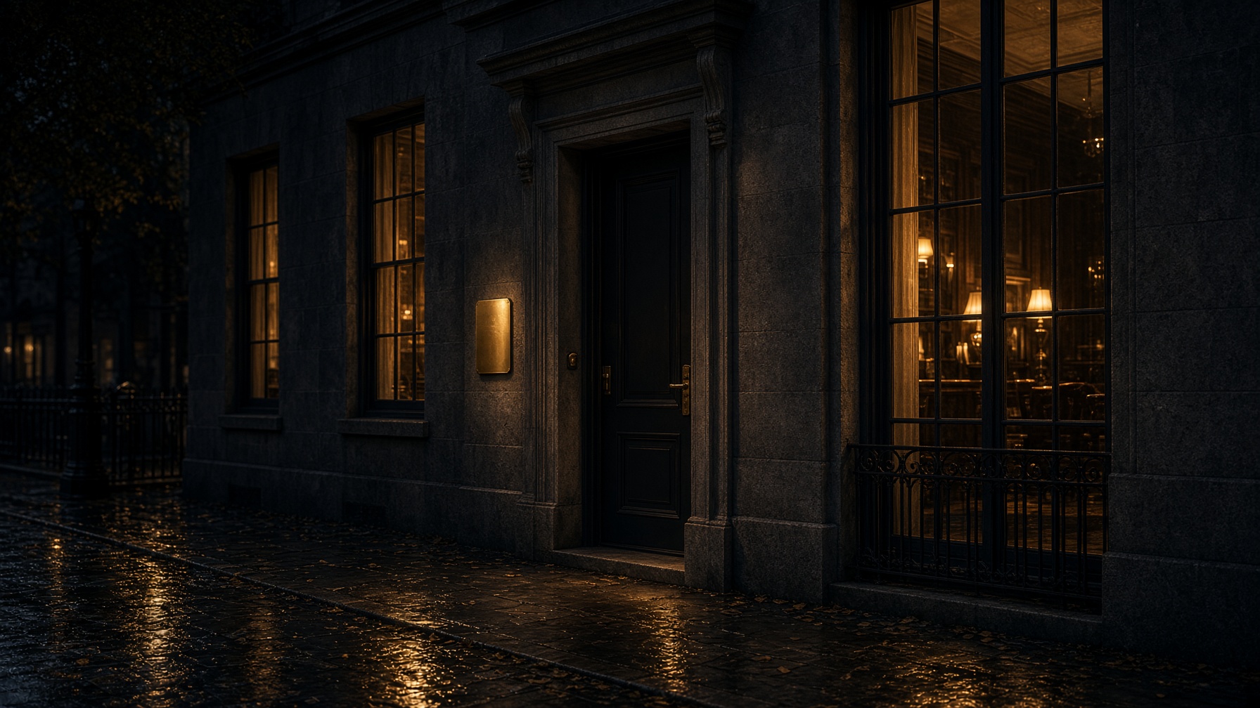 Maison Vale at night